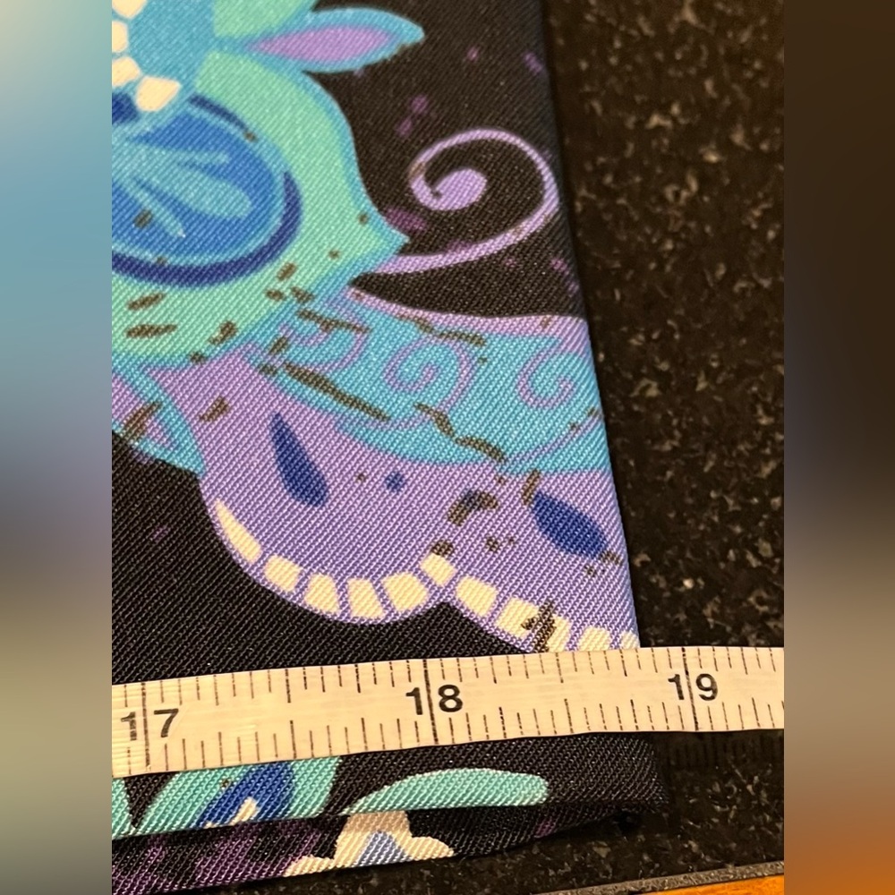 Connected Apparel Dress Black With Blue Floral Zip Back knee Length SZ. 6  NWT - Picture 10 of 13
